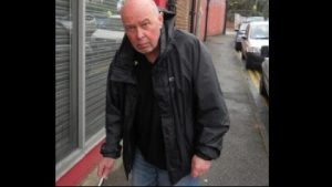 blind and elderly and possible a samurai