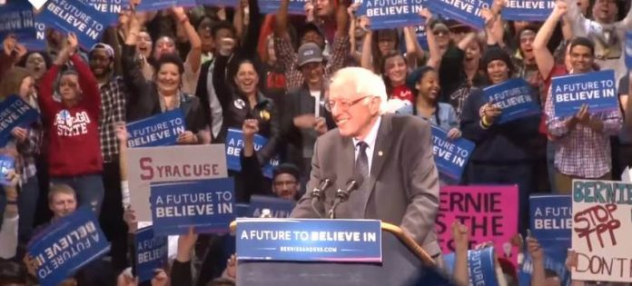 Bernie Sanders saying Trump will never be president.