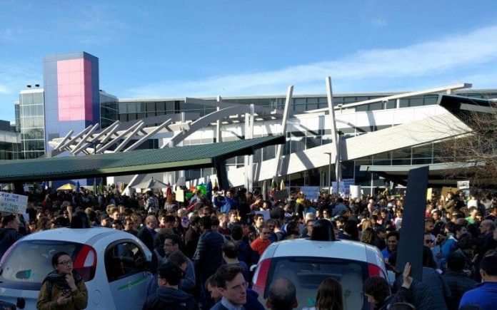 Googleplex_protest-compressed travel ban protest Google