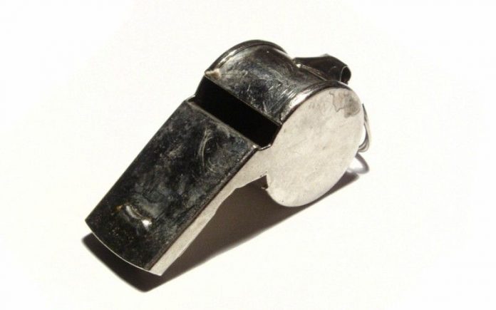 Whistle-compressed whistleblower