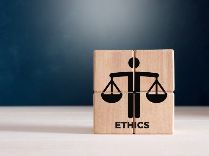 Business,Ethics,Or,Justice,Symbol,On,Wooden,Cubes.,Ethical,Corporate