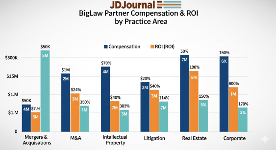 New Report Breaks Down BigLaw Partner Compensation and ROI by Practice Area